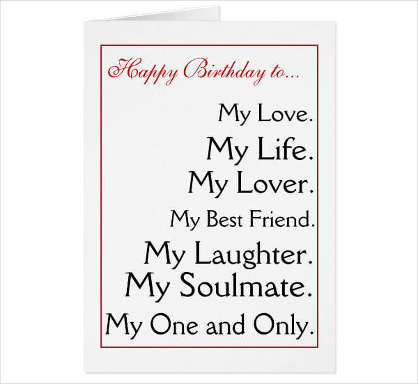 Birthday Card For Husband Free Printable