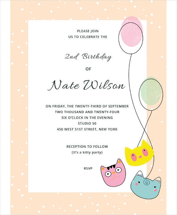 kitty party invitation template