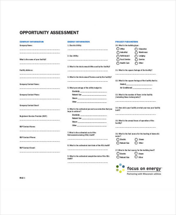 market opportunity assessment example pdf