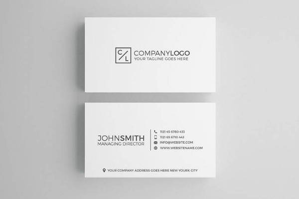 minimal business card design