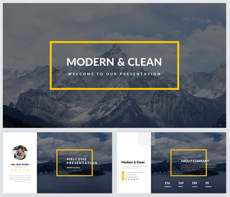 Clean Powerpoint Templates Free 8416