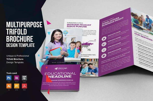 multipurpose trifold brochure design