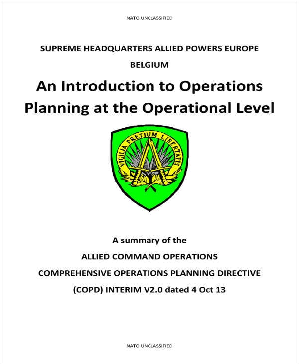 nato operations planning example