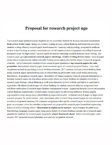 ngo research project proposal template