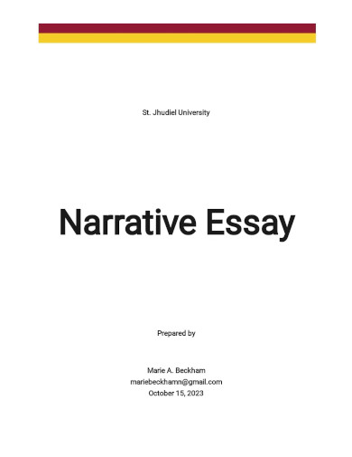 narrative essay template