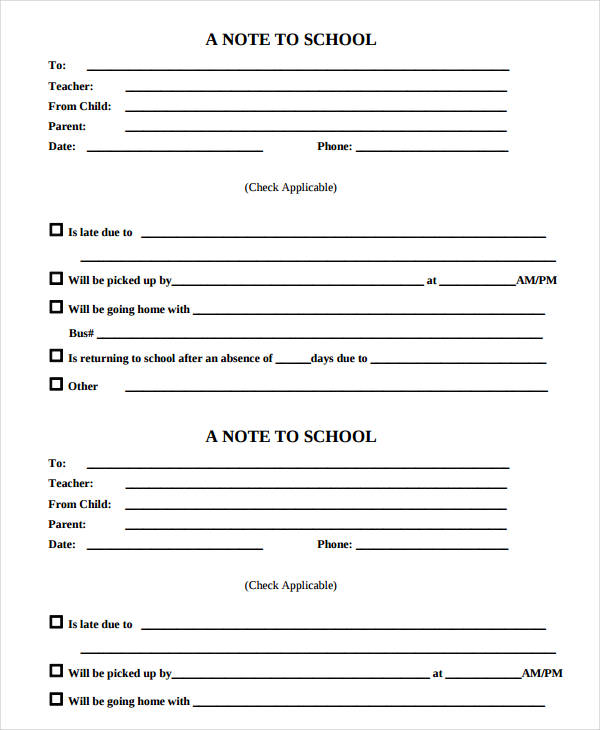 15+ Note Templates for School - PDF