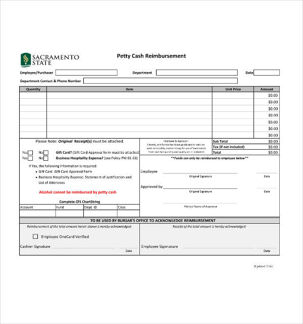 8+ Petty Cash Receipt Template - PDF | Free & Premium Templates