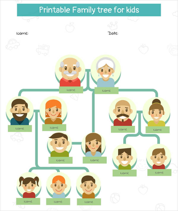 27+ Printable Family Tree Templates - PDF, DOC, Pages, Google Docs
