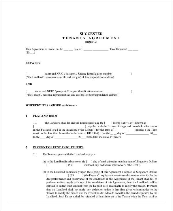 simple tenancy agreement pdf