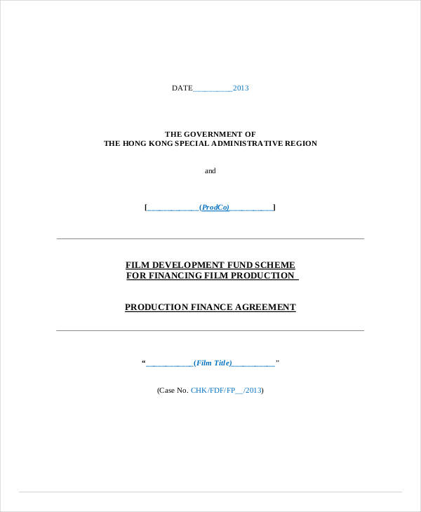 12+ Finance Agreement Templates - Word, PDF, Docs
