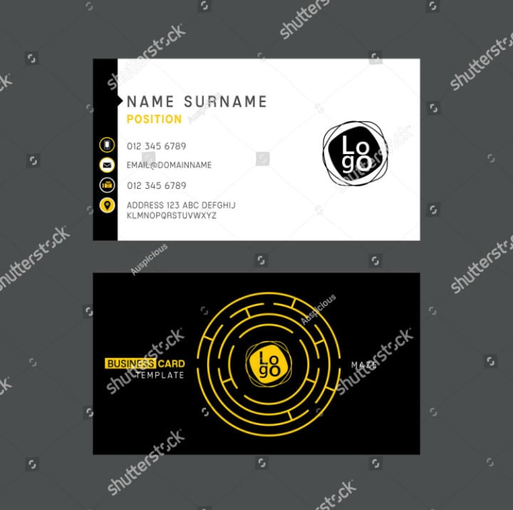 professional circular maze business card template