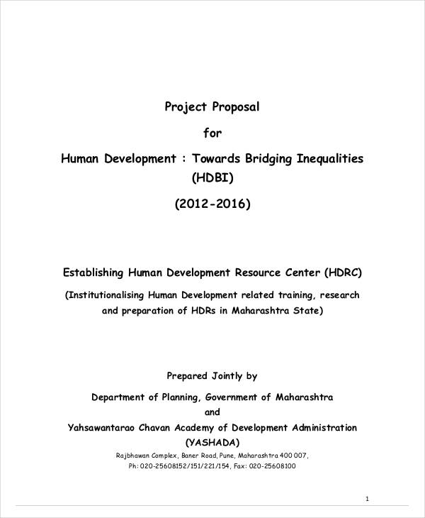 project proposal for human development