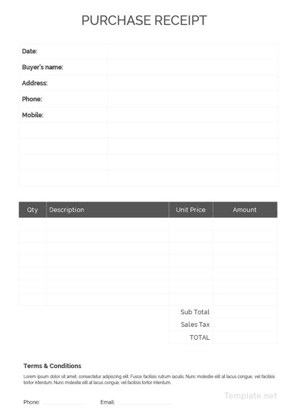 Dimensions For A Receipt Template Canva