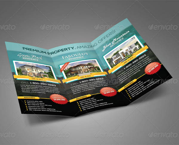 residences real estate trifold brochure