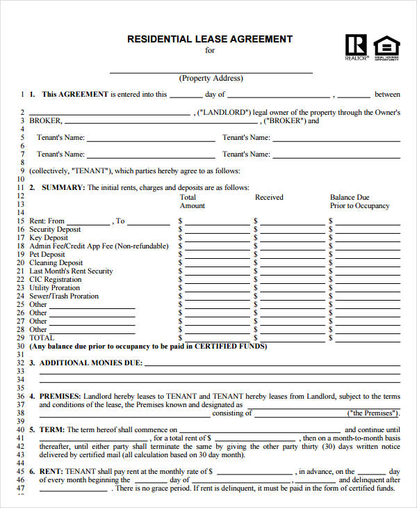 12 tenant lease agreement templates pdf word apple pages google