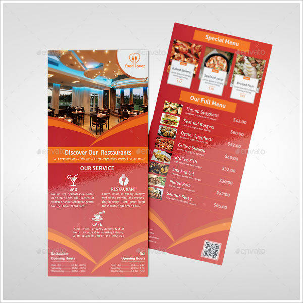 16+ Restaurant Rack Card Designs & Templates PSD, AI