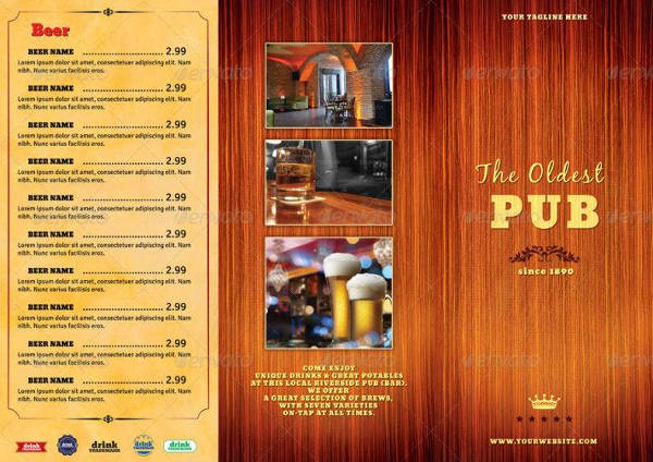 11+ Pub Menu Templates - Free Samples, Examples Format Download!