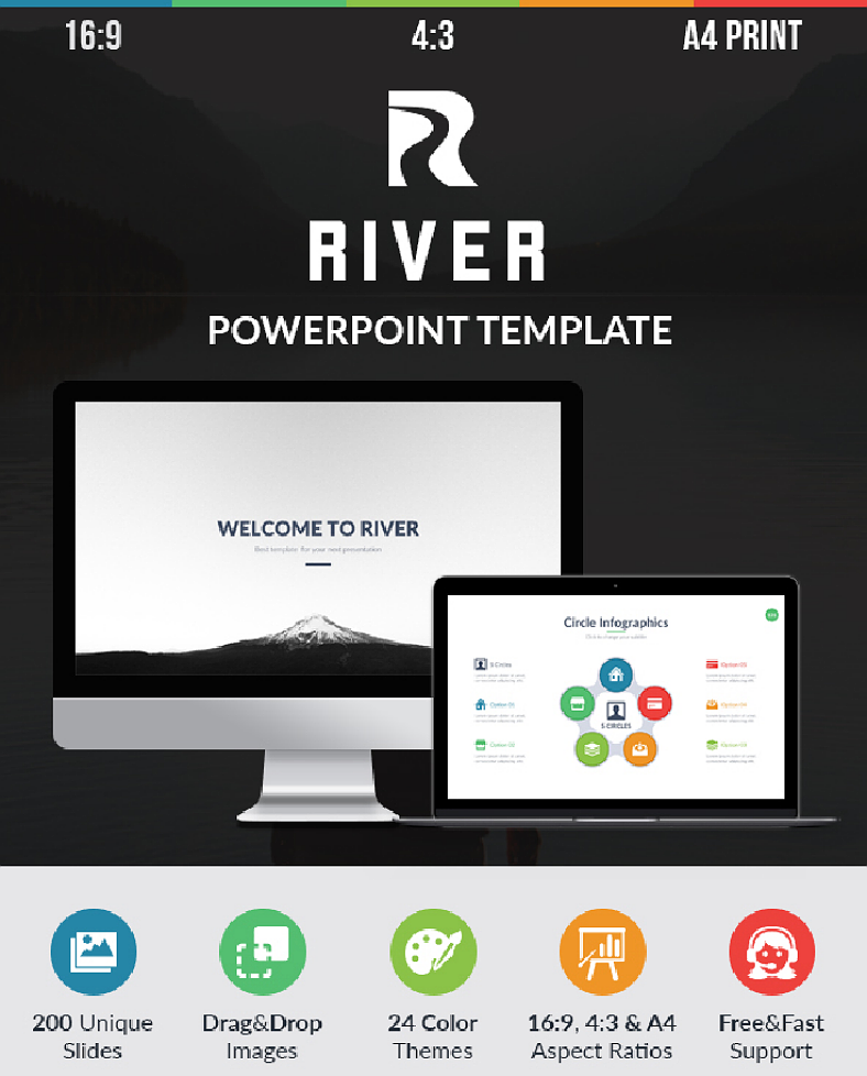 river clean powerpoint template 788x