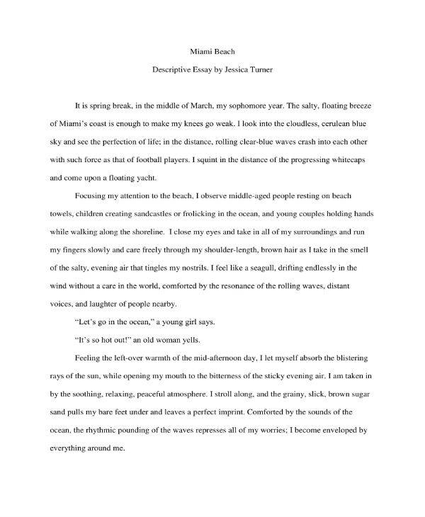 narrative descriptive essay