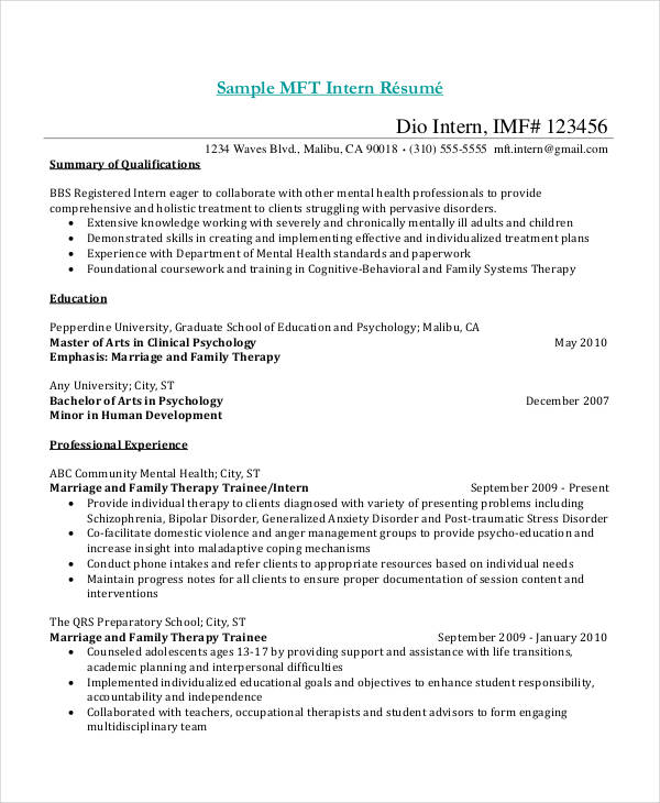 Sample student internship resume template. Internship resume.