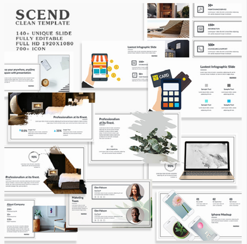 scend clean powerpoint template 788x