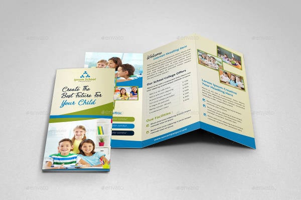 school education tri fold brochure