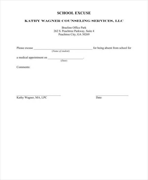 11+ Excuse Note Templates in PDF