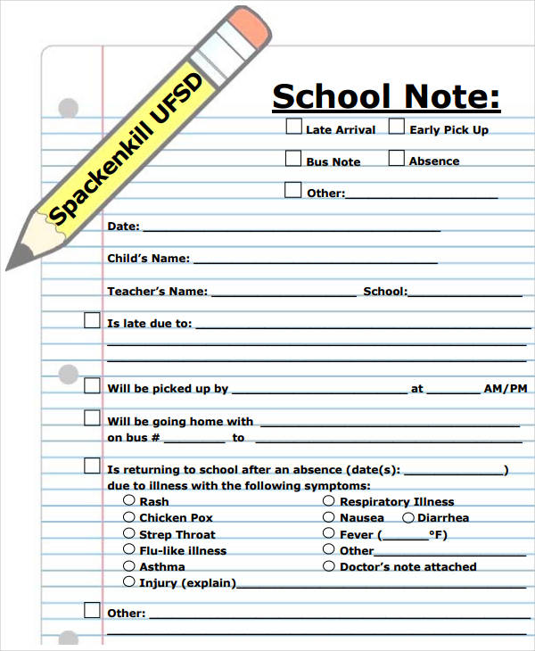 15+ Note Templates for School PDF