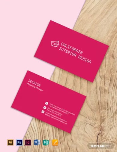 simple interior designer business card template