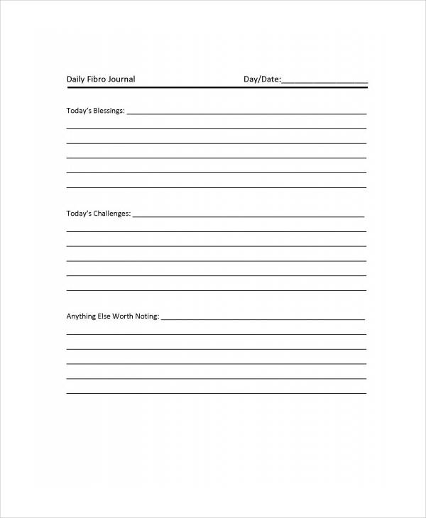 Day One Journal Template   Simple Journal Template 