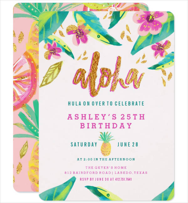 9+ Luau Party Invitation Designs & Templates PSD, AI, InDesign