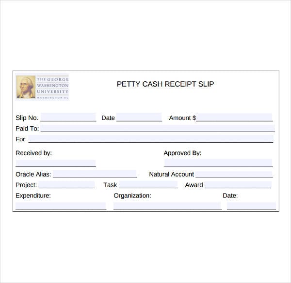 8 Petty Cash Receipt Template PDF