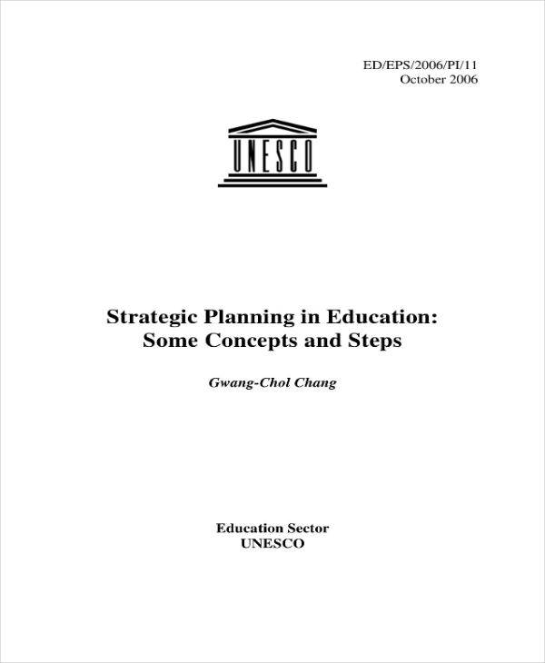 what is strategic planning in education pdf