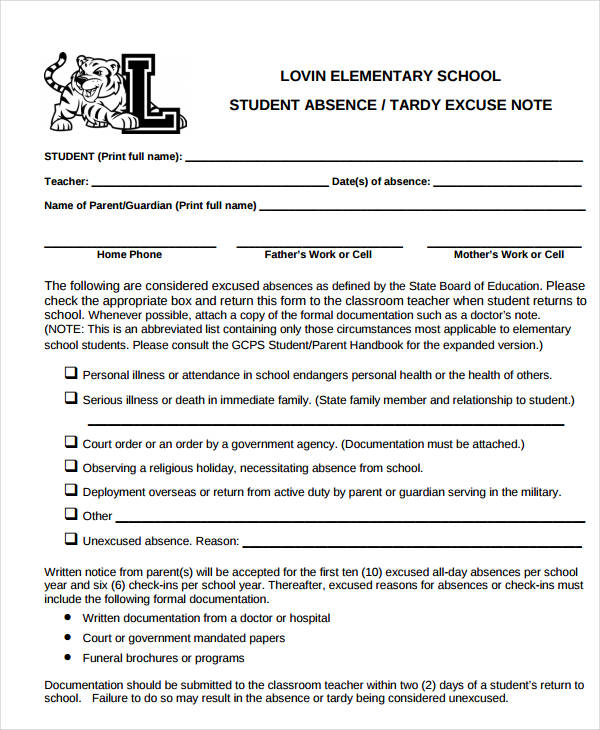 student-absence-excuse-note