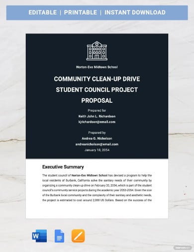 student council project proposal