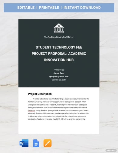 student project work proposal