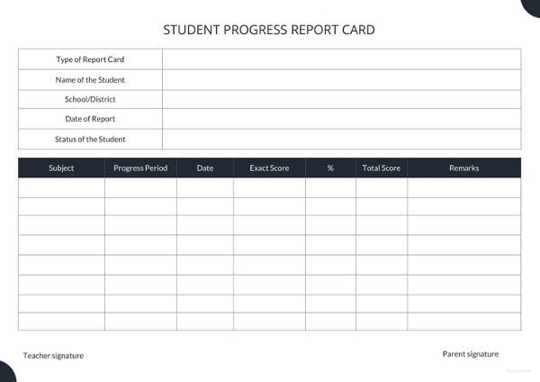 student report card