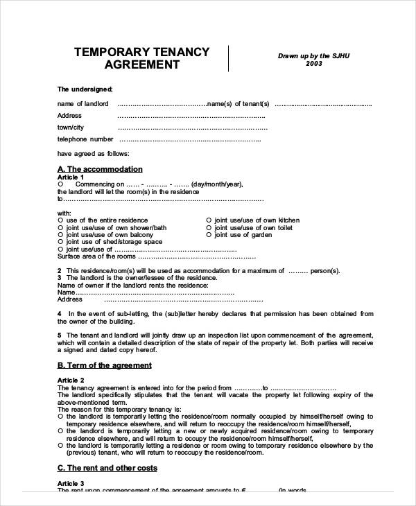 13+ Simple Tenancy Agreement Templates PDF, Word, Google Docs, Apple