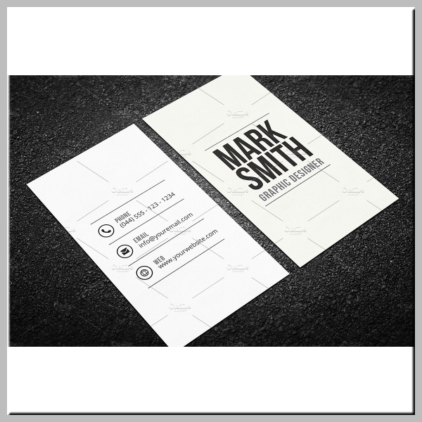 typographic minimalist business card template