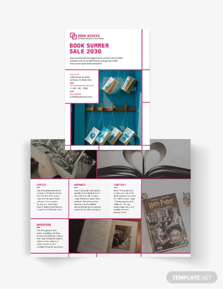 vertical bi fold brochure template