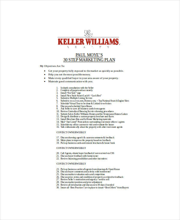 15  FREE Commercial Real Estate Marketing Plan Templates PDF DOC
