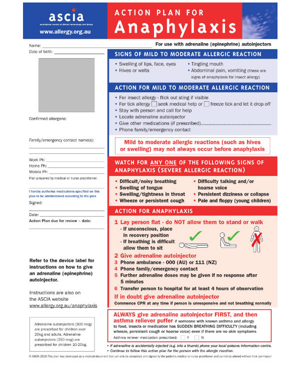 14+ Allergy Action Plan Templates PDF