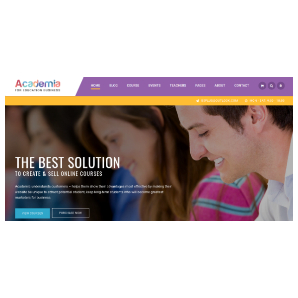 academia education center wordpress theme