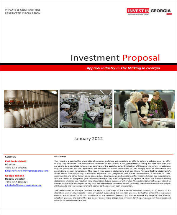 apparel sector study and investment proposal