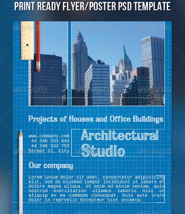 architectural studio flyer design