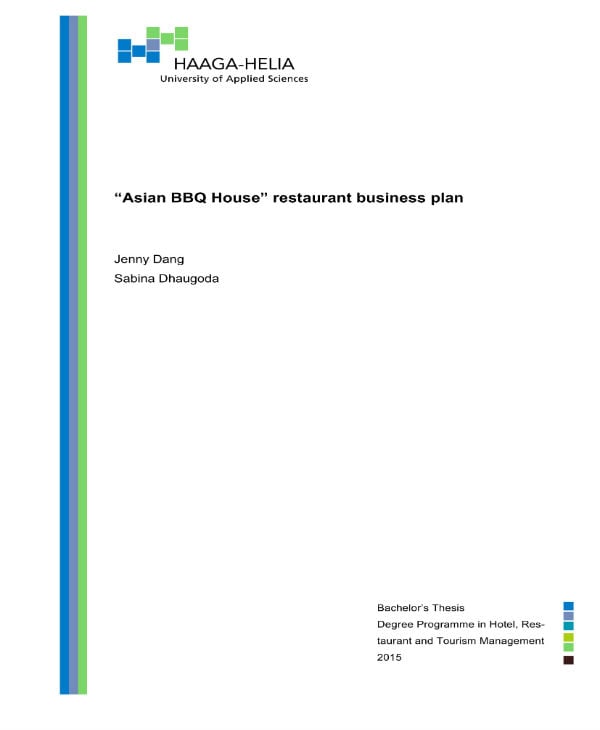 asian bbq house restaurant business plan 0