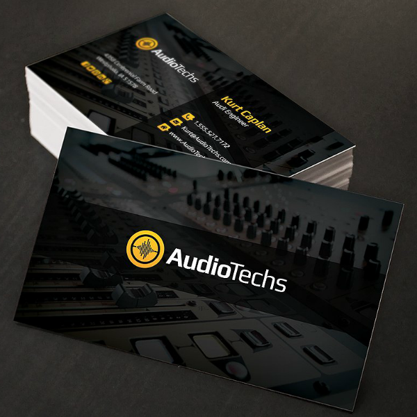 audiotech engineer business card template