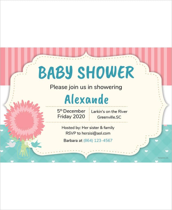 baby shower party invitation template