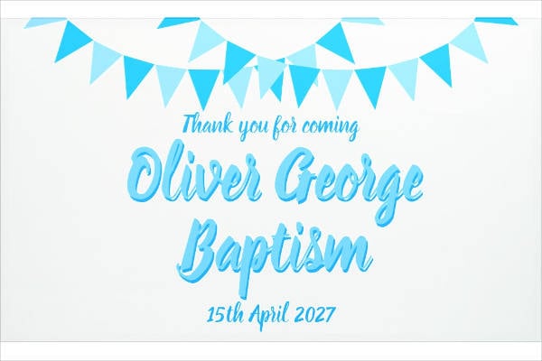 baptism christening banner design