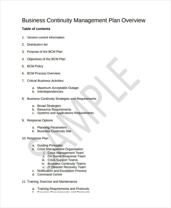 10+ Business Continuity Plan Templates - PDF, Word